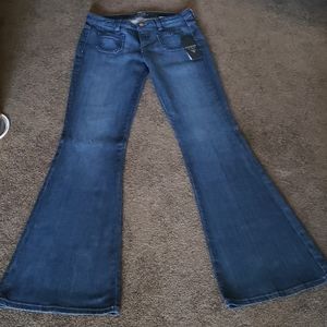 Guess bell bottom blue jeans